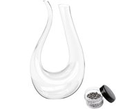 Carafe Minismus avec perles de nettoyage gratuites - Carafe de Luxe 1,5 L - Carafe à Vin - Accessoires de vêtements pour bébé pour le Vin - Forme en U - Verre en cristal