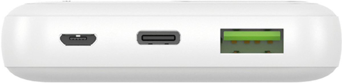 Electrox - Powerbank 10000 mAh - 22.5W Snellaad Functie - USB-A, USB-C & iOS - Universeel voor Smartphones, Tablets & Gadgets - Reis Powerbank - Draagbare Lader - Quick Charge - Wit — cadeau in Gadgets - foto 4