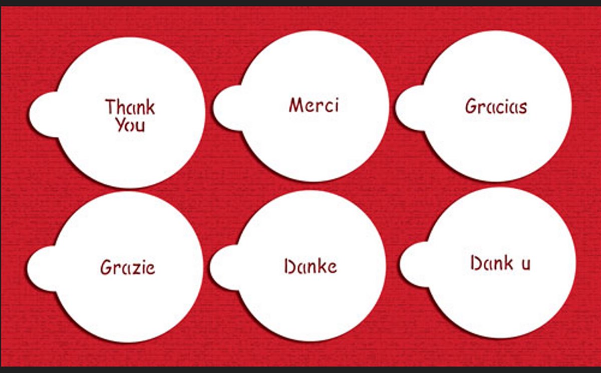 Designer Stencils International Thank you Set