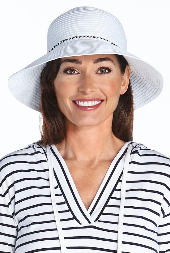 Coolibar UV bucket hoed Dames - Wit - Maat Onesize | bol.com