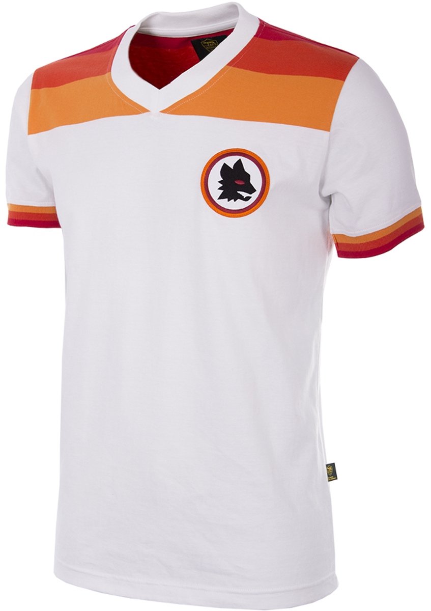 COPA - AS Roma 1978/79 Uitshirt Retro Voetbalshirt - Heren - Wit - XS