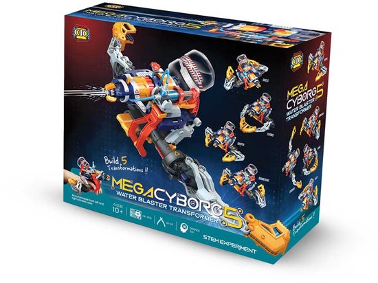 Construct & Create Hydraulic Mega Cyborg 5 - Experimenteerdozen - Robot Bouwpakket - Robot Speelgoed Jongens - Bouwset - Robot Hand