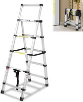 Bol.com Telescopische Ladder Opvouwbare Ladder 14 M + 17 M Antislip Aluminium Ladder Multifunctionele Ladder Uitschuifbare Ladde... aanbieding