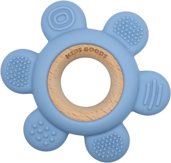Kids Goods – Siliconen Bijtring Baby – Blauw - BPA-vrij – Veilig Kauwspeelgoed – Speelgoed