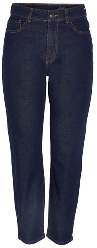 Noisy May Moni High Waist Ankle Dames Jeans - donkerblauw - W28L32