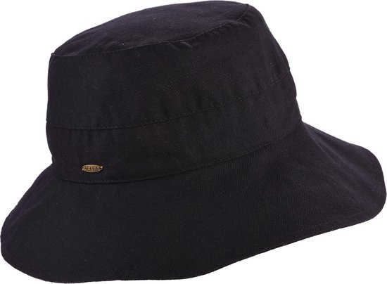tegenkomen Beeldhouwer fout Scala - UV katoenen bucket hoed voor dames - Zwart - maat 58.5CM | bol.com