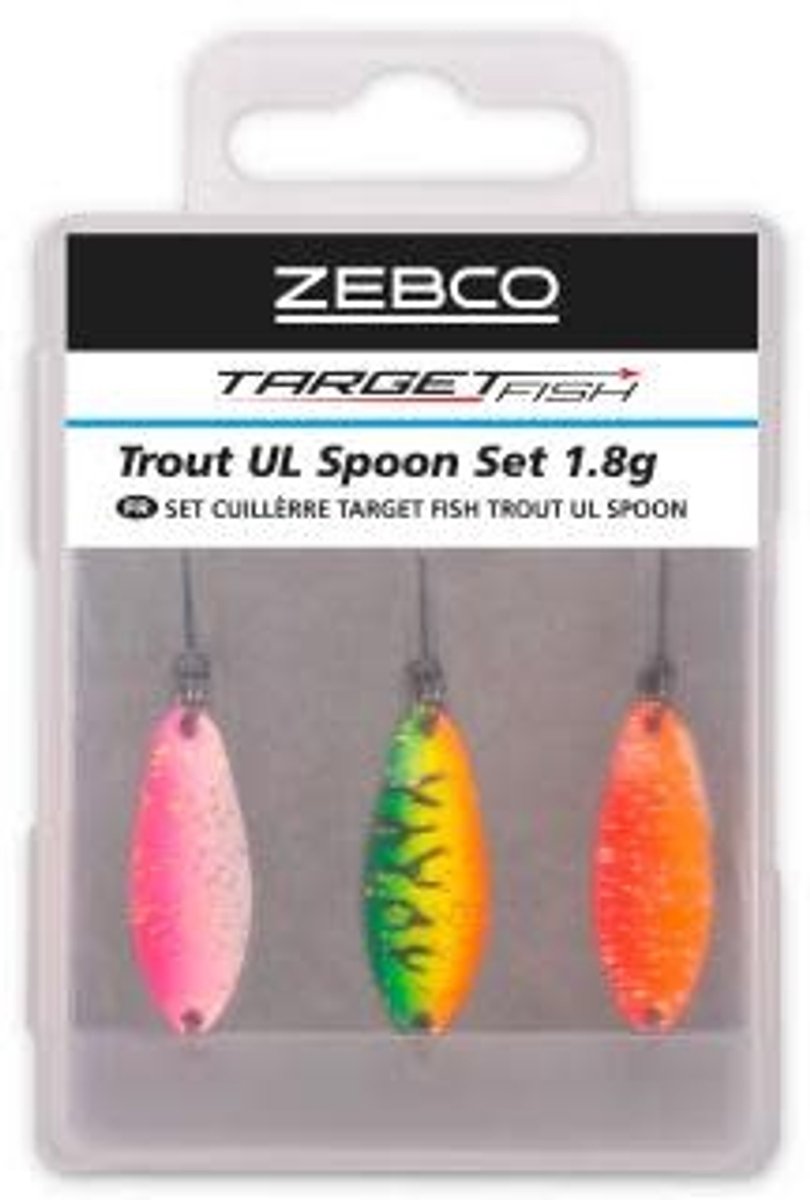 Zebco Target Fish Trout Ultra Light Spoon Set - Maat : 2.2g