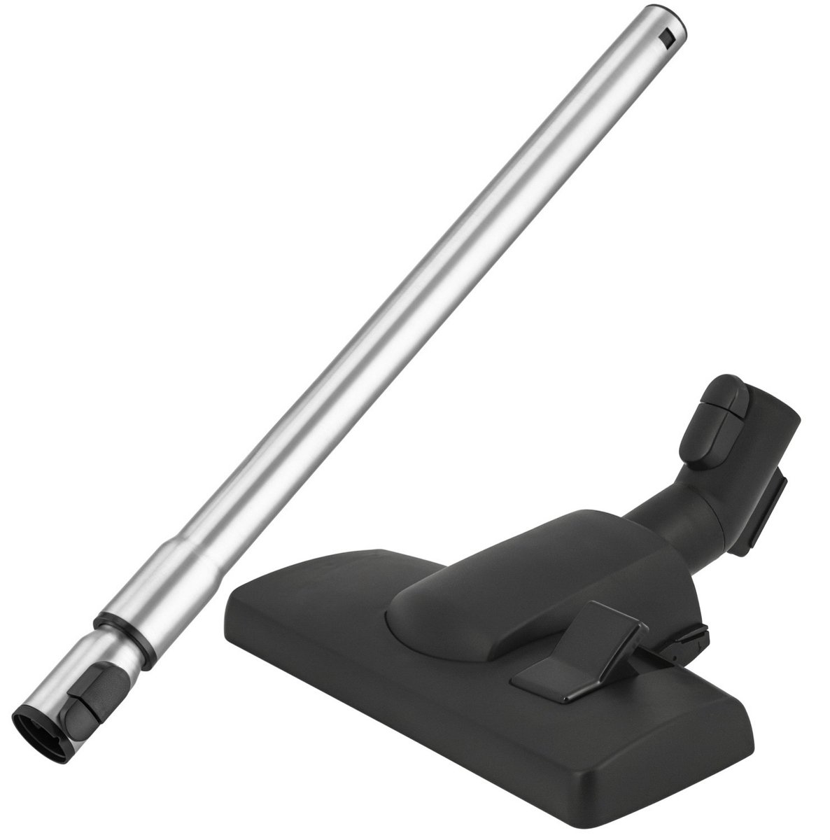 DEGG - 2-delige Stofzuigerset – RVS Stofzuigerbuis + Combi Zuigmond – Geschikt voor Miele – 35mm – Ideaal voor Harde & zachte Vloeren