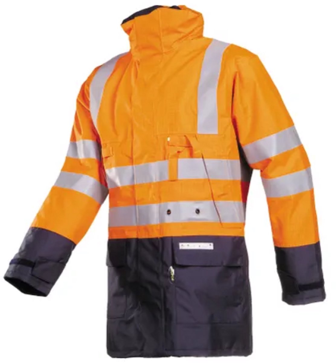 Sioen 3073 Winseler parka - L - Werkjas - fluo oranje/marineblauw