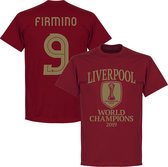 Liverpool World Club Champions 2019 Firmino 9 T-shirt - Donker Rood - M