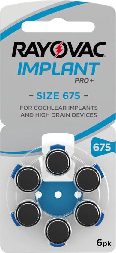 Rayovac 675 Cochlear Implant Pro Plus - 10 pakjes - CI batterijen | bol.com