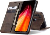 CASEME Xiaomi Redmi Note 8 Retro Wallet Case - Coffee