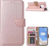 Xssive Hoesje voor OnePlus 7T - Book Case - Rose Goud