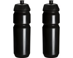 2 x Tacx Shiva Bidon - 750 ml - Zwart - Drinkbus
