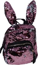 Jessidress Mini Meisjes Rugzakje met konijnen oren met lovertjes Kleine Handtasje - Roze
