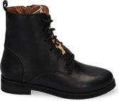 Braqeez Puck Pleun Meisjes Biker Boots - Zwart/Print - Leer - Ritssluiting