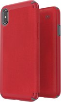 Speck Presidio Folio Apple iPhone XS Max Heathered Heartrate Red