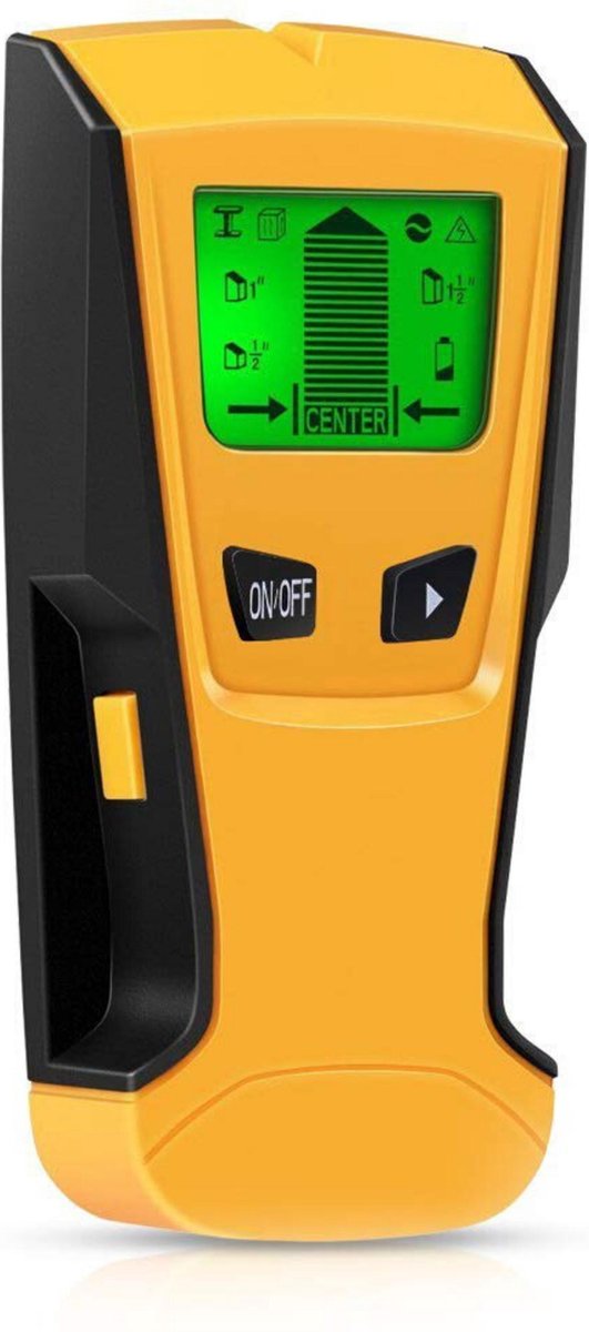 Detector leidingzoeker metaaldetector - 5 in 1 stud vinder voor stroomleiding hout metaal met grote LCD achtergrondverlichting incl. beschermhoes