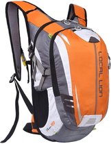 KW® Waterdichte rugzak oranje met opslagcapaciteit 18L | Sportrugzak met reflectoren voor fietsen, hardlopen, reizen, skiën, bergklimmen etc. | Stevig en duurzaam materiaal | Efficiënt design