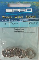 Spro Splitringen Nikkel - 12 mm - 12 Stuks