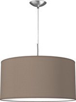 Home Sweet Home hanglamp Bling - verlichtingspendel Tube Deluxe inclusief lampenkap - lampenkap 50/50/25cm - pendel lengte 100 cm - geschikt voor E27 LED lamp - taupe