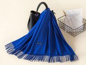 Cashmere Dames Sjaal - Navy - Zijdezachte Luxe