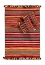 OSTA Medina – Vloerkleed – Tapijt – geweven – wol – eco – duurzaam - modern - boho - Multi/Rood - 160x230