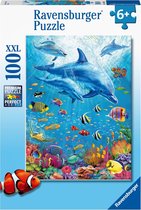 Ravensburger puzzel Bijeenkomst van de dolfijnen - Legpuzzel - 100 stukjes