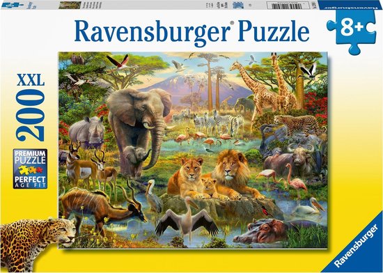 Ravensburger puzzel Dieren van de savanne - legpuzzel - 200 stukjes | bol. com