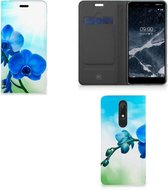 Smart Cover Nokia 5.1 (2018) Orchidee Blauw