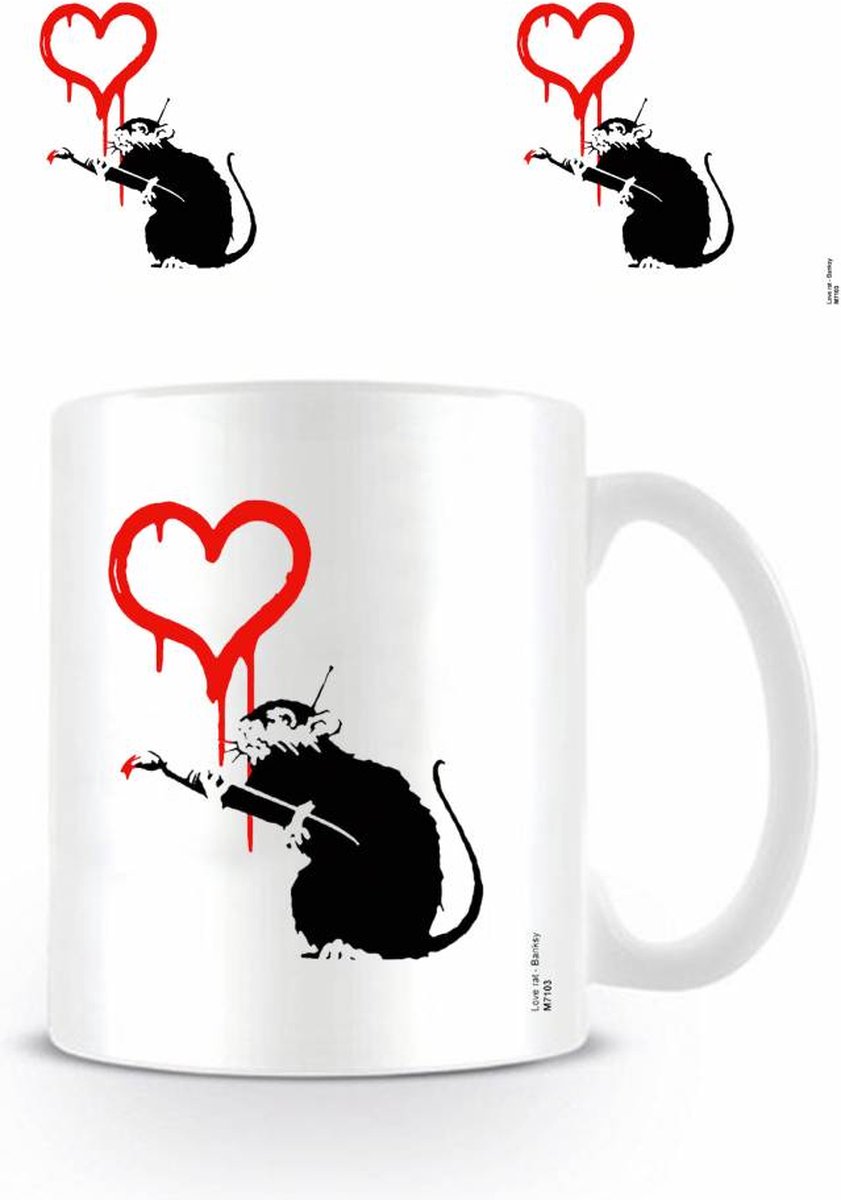Banksy Love Rat - Mok