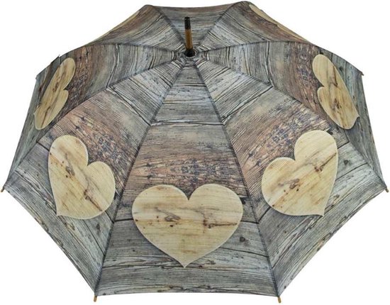 Parapluie Mars & More coeur en bois