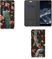 Nokia 5.1 (2018) Hoesje maken Pauw met Bloemen