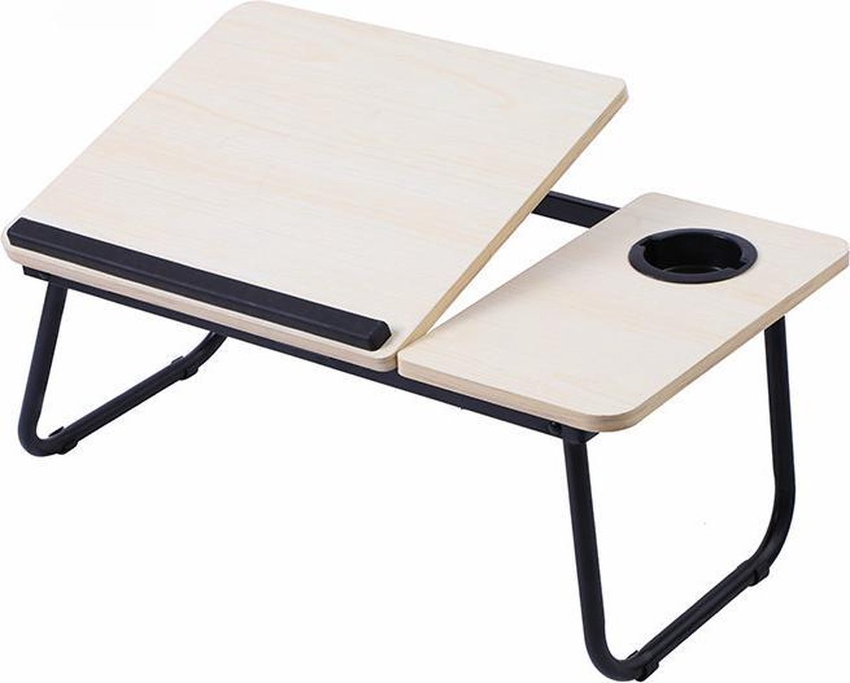 Relaxdays xl laptoptafel bamboe - notebookstandaard - verstelbaar