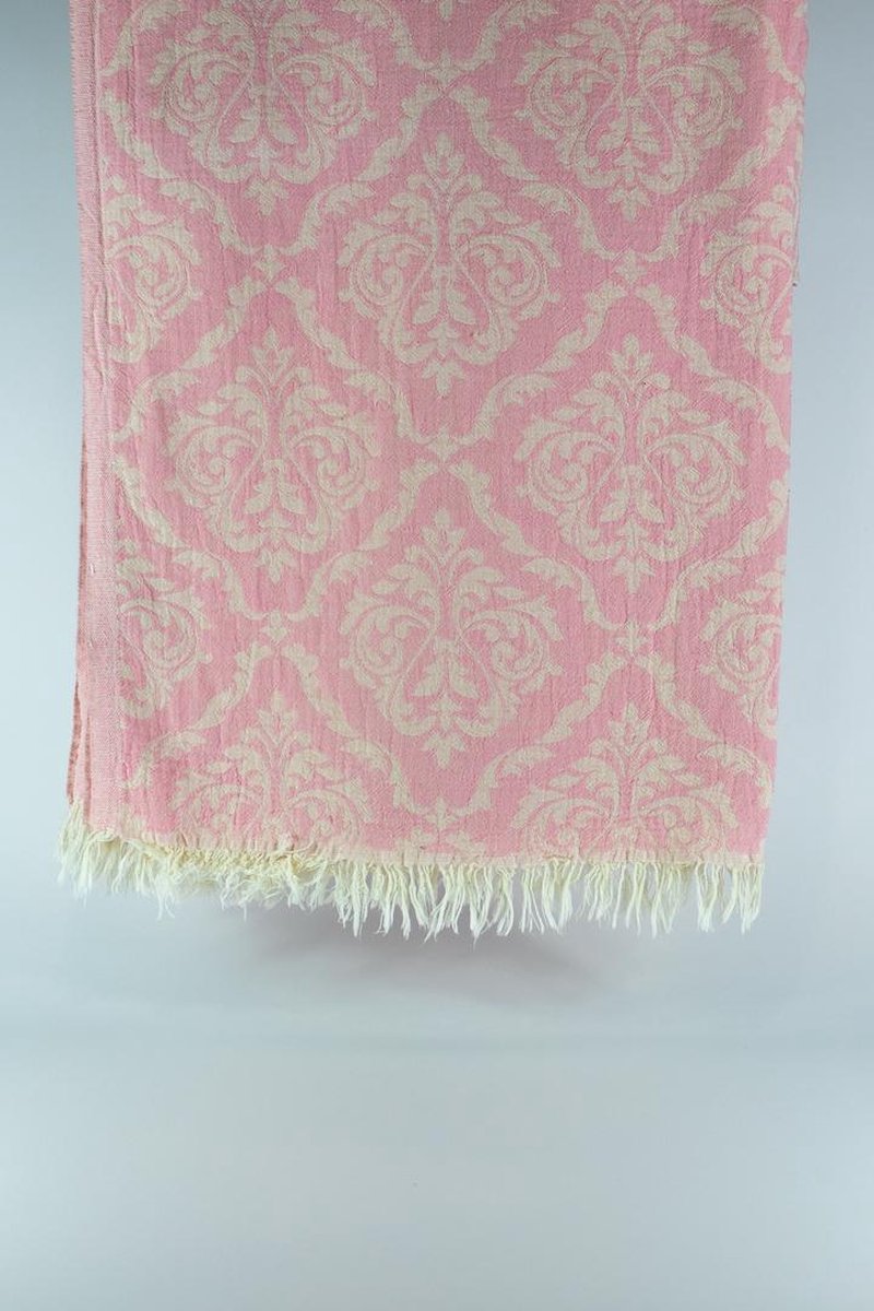 Isinda – Turkse hamamdoek – 100x180 cm – katoen – licht & sneldrogend – roze