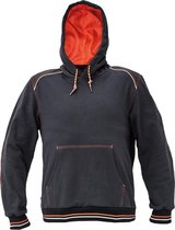 Hooded sweater Knoxfield antraciet/rood XXL