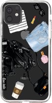 Casetastic Apple iPhone 11 Hoesje - Softcover Hoesje met Design - Fashion Flatlay Print