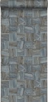 Papier peint Origine chutes de bois motif gris galet - 347514-53 cm x 10,05 m