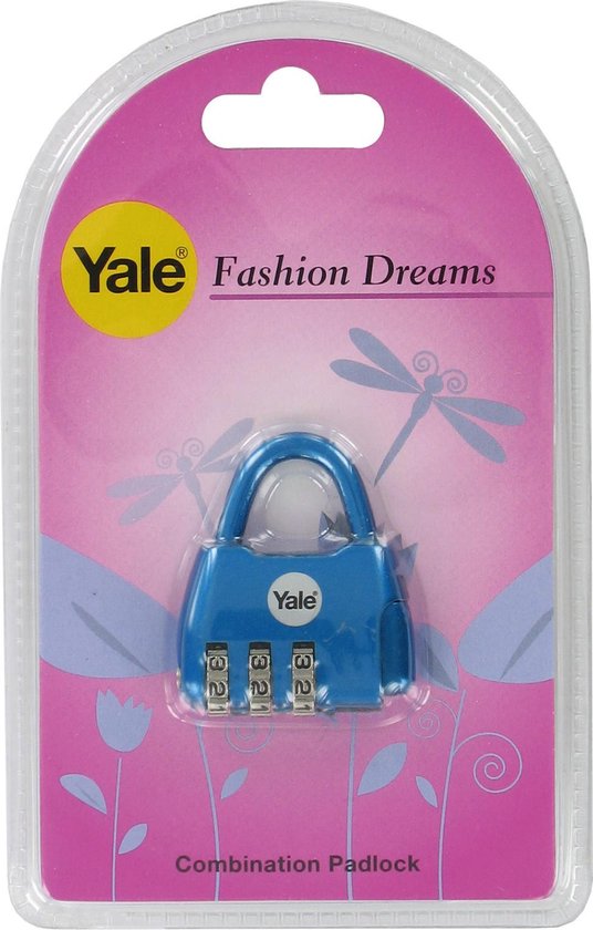 bol.com | YALE kofferhangslot Fashion Dreams metaal met 3-cijferige code -  cijferslot | BLAUW