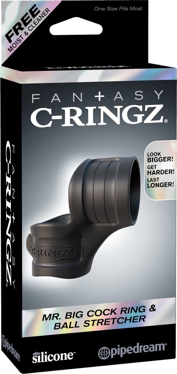 Pipedream - C-Ringz - Mr. Big Cock Ring And Ball Stretcher - Black