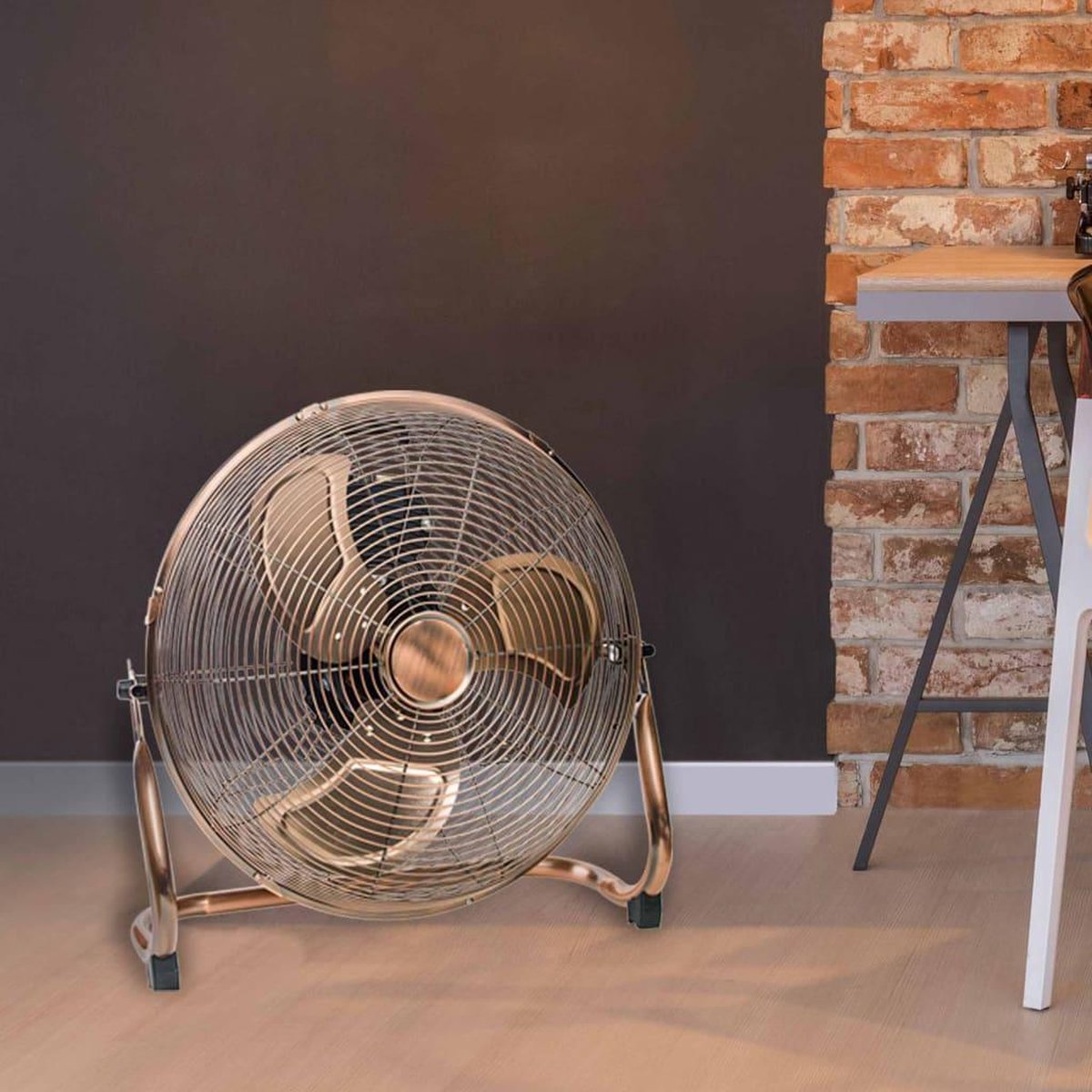 spion Kreta Oude tijden Bestron DFA40CO - Vloerventilator - Koper | bol.com