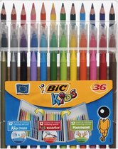 Bic Kids - 36 Delige kleur set - Potlooden / Waskrijt / Stiften in alle kleuren