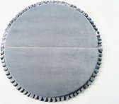 Velvet Baby Speelmat Rond Grijs Ø105cm