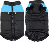 Body warmer voor honden - Honden bodywarmer - Maat XXXXXL - Zwart met blauw