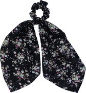Jessidress Scrunchie met Sjaal Haar Elastiek met print - Zwart