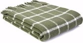 Tweedmill Plaid Ruiten Groen (Chequered Check Olive) - Nieuw wol - Made in the UK