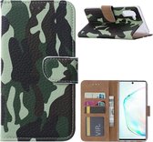 Xssive Hoesje voor Samsung Galaxy Note 10 - Book Case - Camouflage