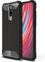 Armor Hybrid Back Cover - Xiaomi Redmi Note 8 Pro Hoesje - Zwart