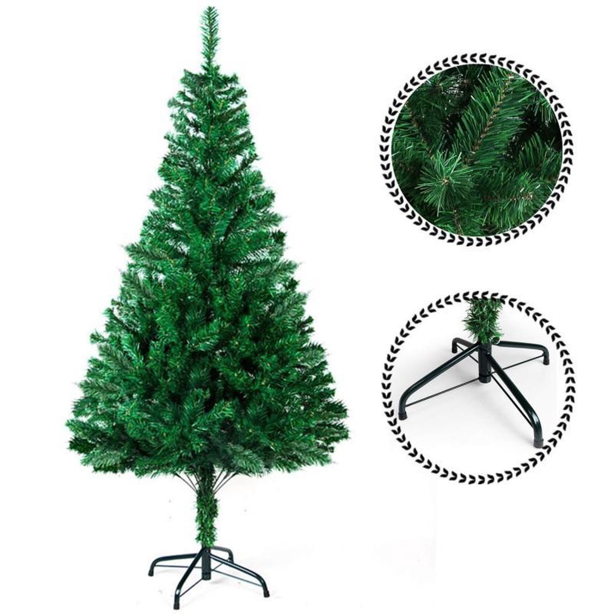 Groene Kunst Kerstboom met Standaard 210 cm