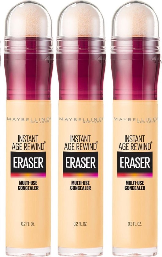 Maybelline New York - Instant Anti Age Eraser - 06 - 3 stuks Voordeelverpakking